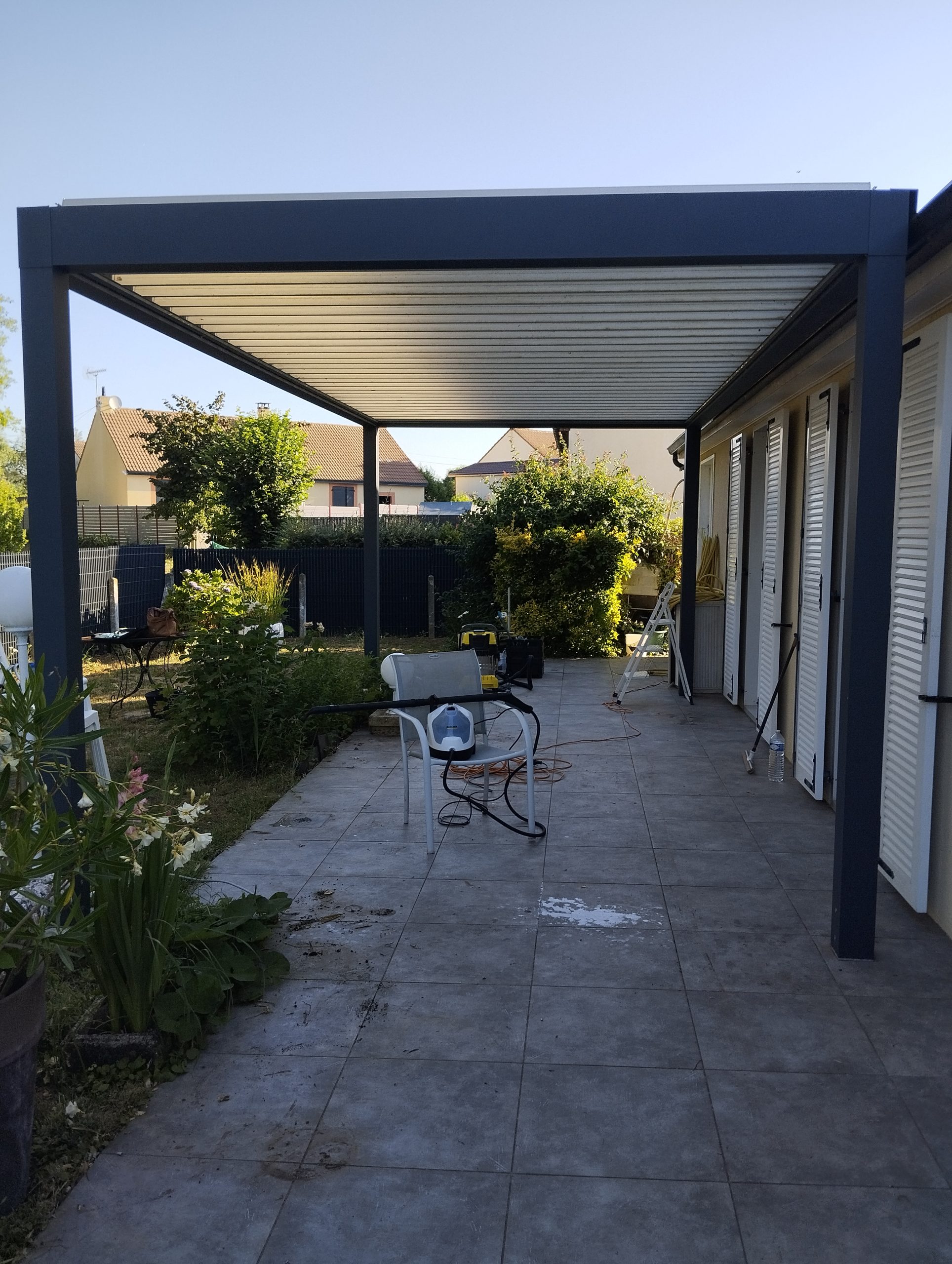 Terrasse avant nettoyage