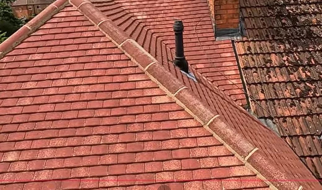 Toiture à Mulsanne après nettoyage par ÔDOME