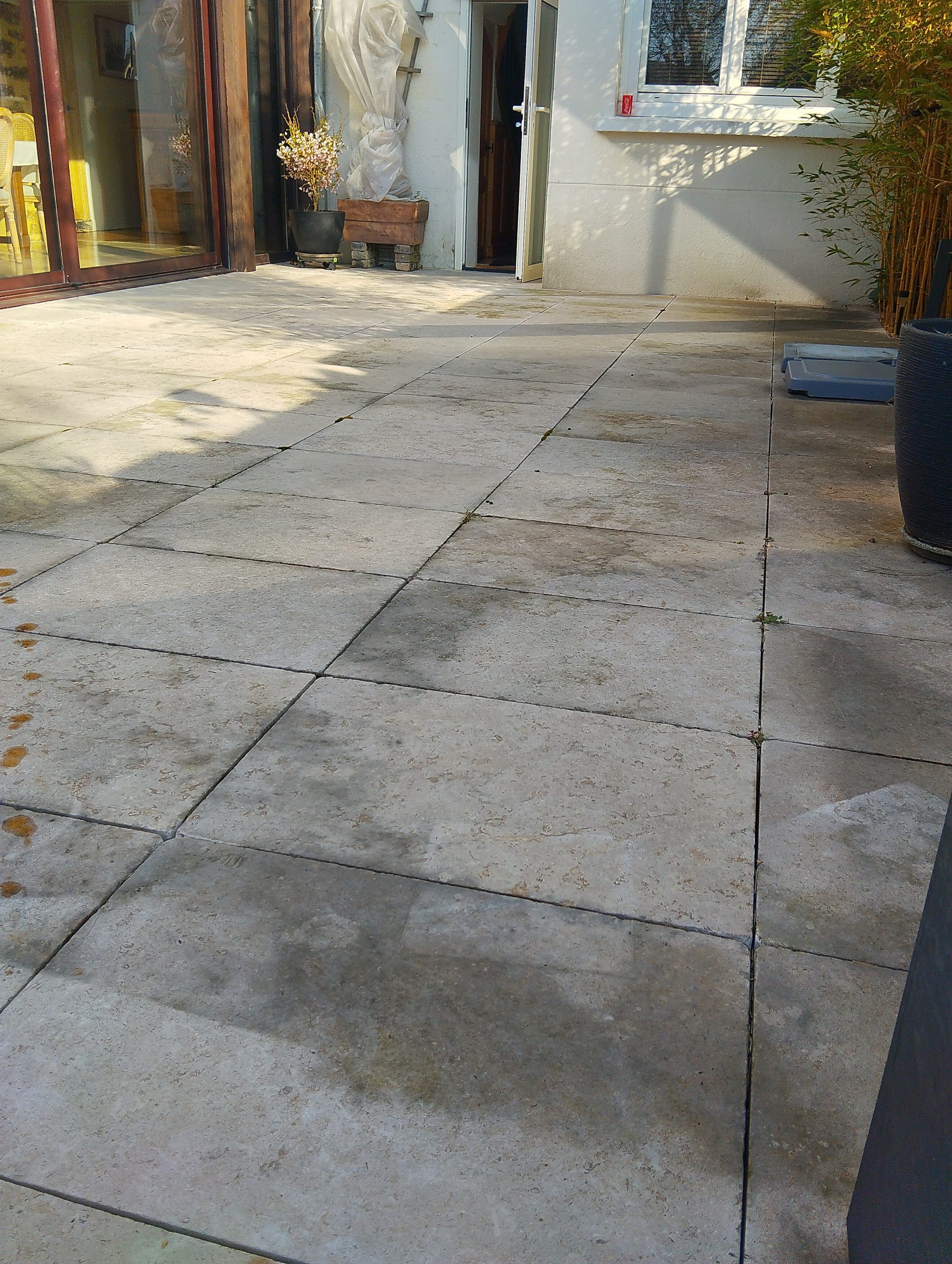 Terrasse glissante par temps humide