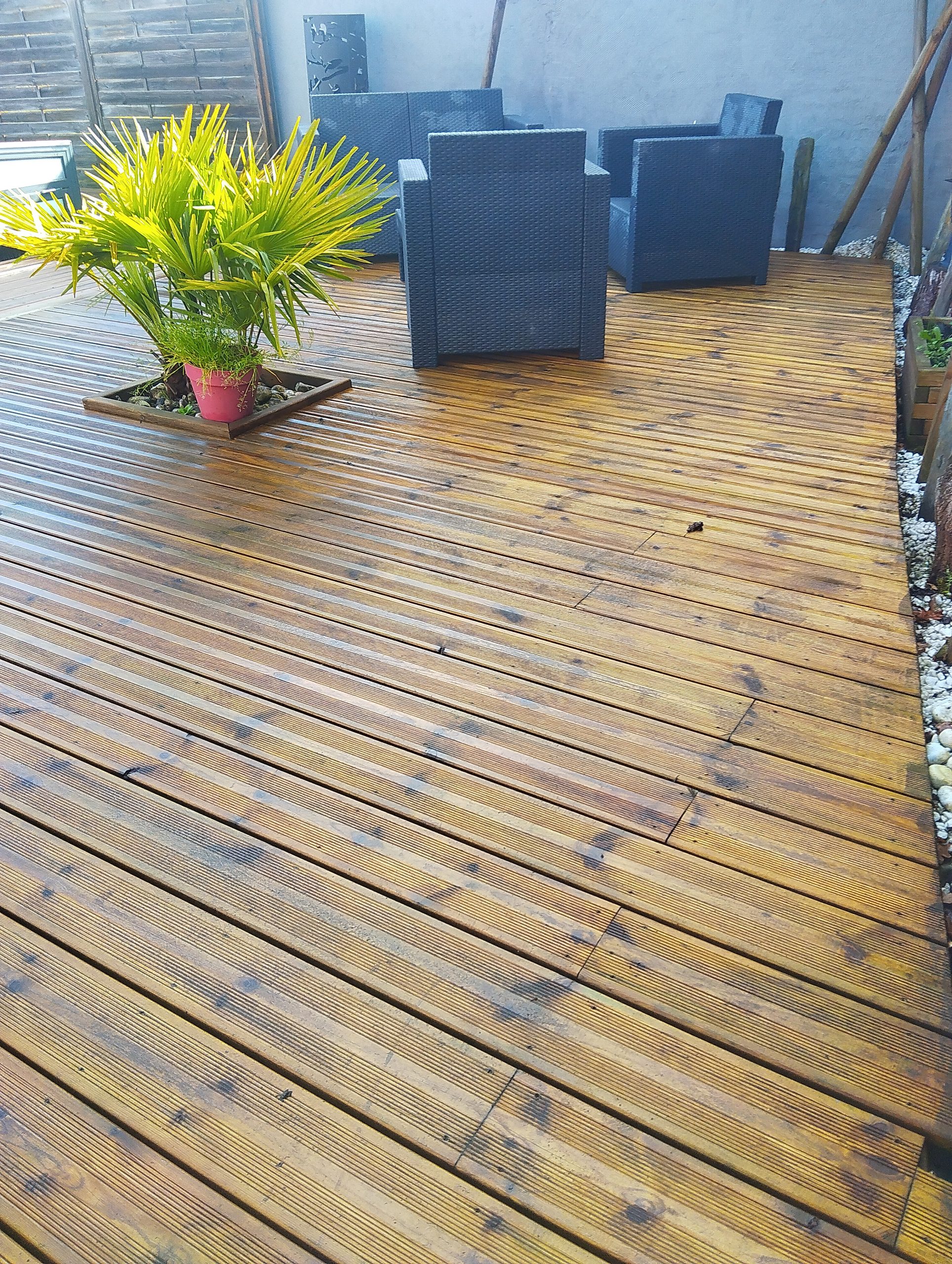 Terrasse nettoyée par ÔDOME