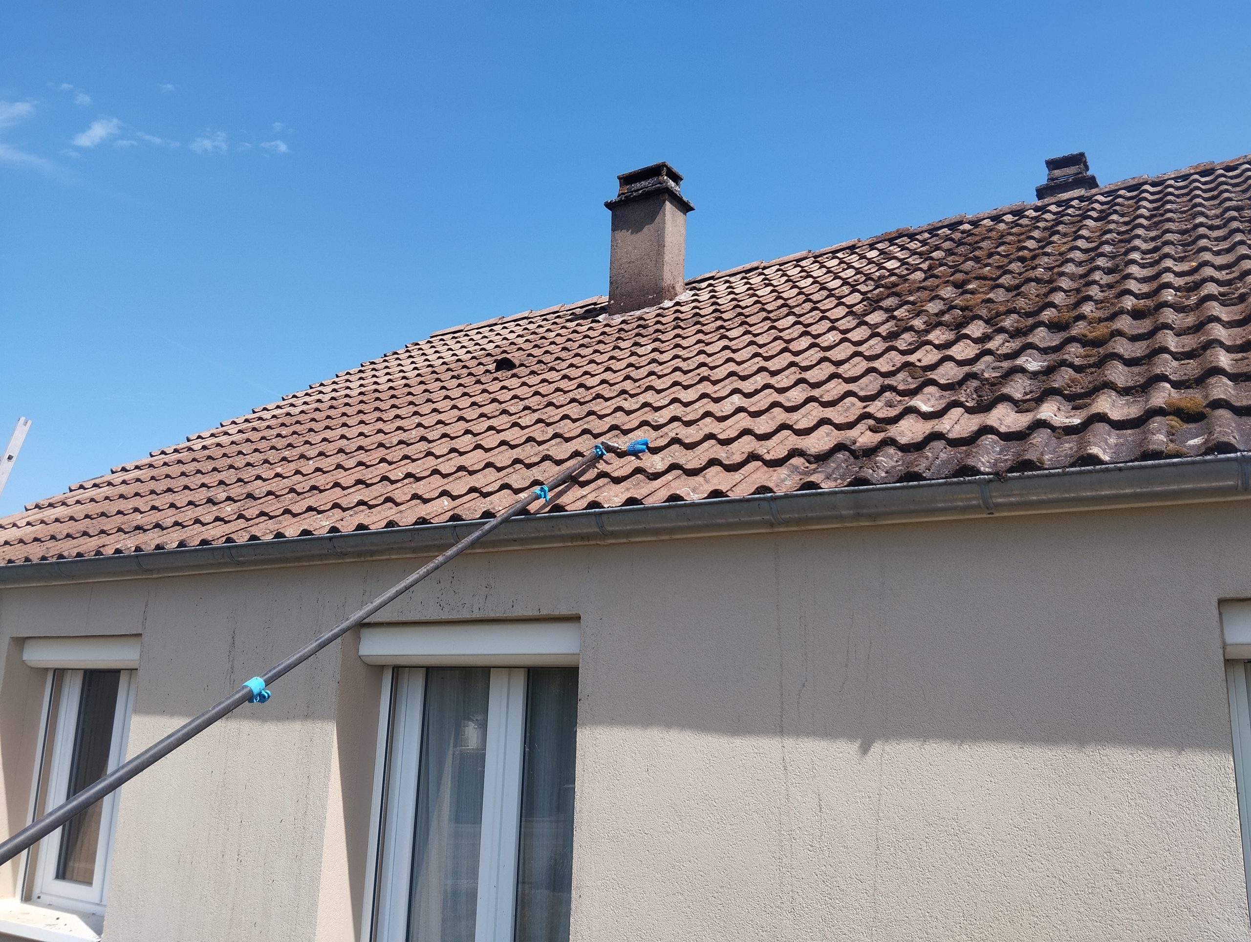 Toiture avant nettoyage