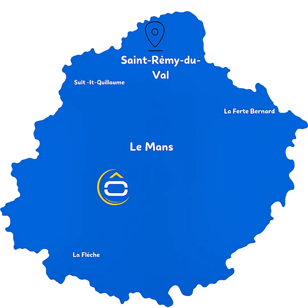 Localisation de Saint-Rémy-du-Val en Sarthe