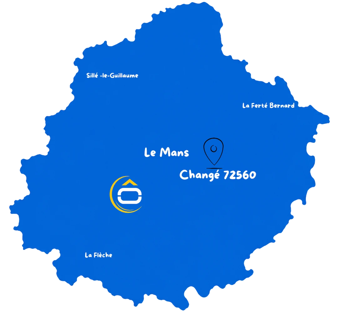 Localisation de Changé en Sarthe